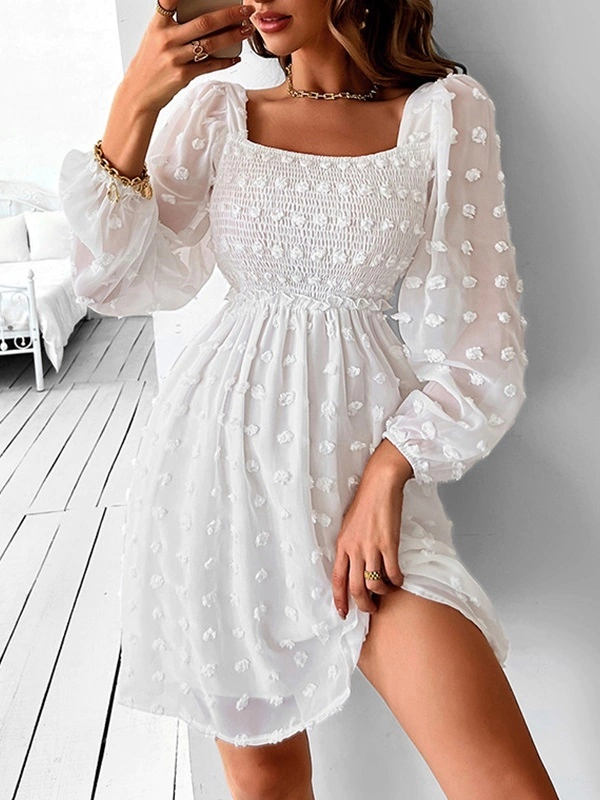Vestido Branco Decote Quadrado | DMS Boutique