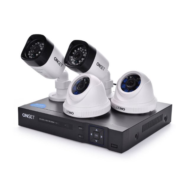 Kit de seguridad Onset Videovigilancia 4 camaras DVR 4CH 720