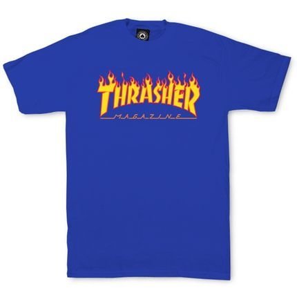 camiseta thrasher skate magazine flame logo violeta