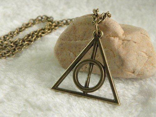 Colar amuleto Harry Potter relíquias da morte