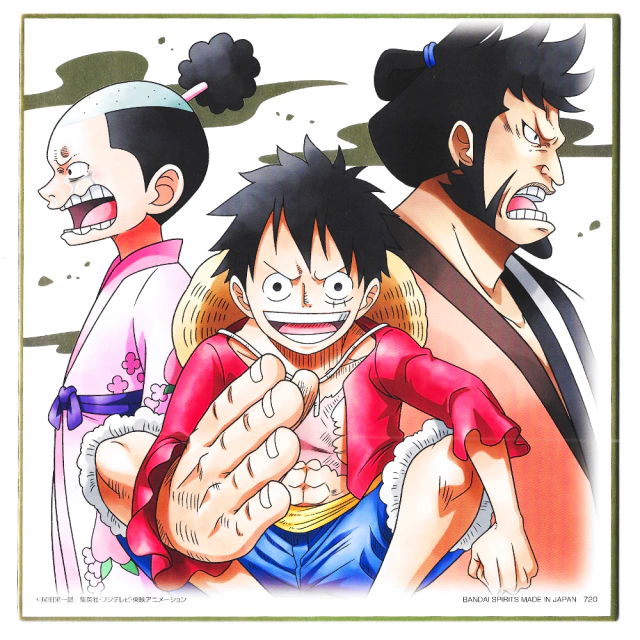 Shikishi Art One Piece Legends Over Time Luffy Momonosuke Kinemon