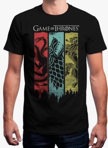 Playera Game Of Thrones Casas Targaryen, Stark, Lannister