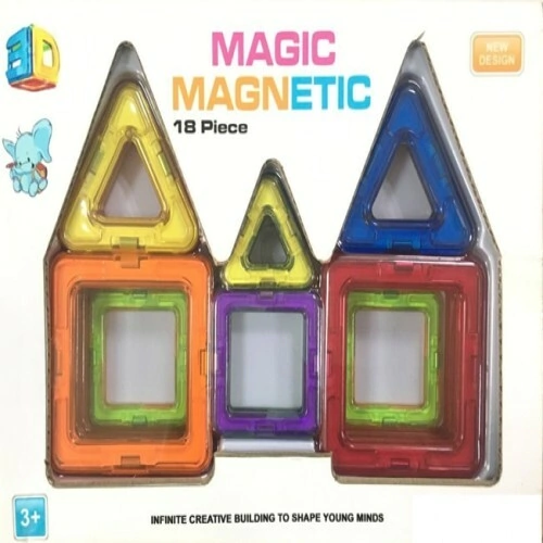 Bloques Magneticos 18 Piezas Colores Magic Magnetic
