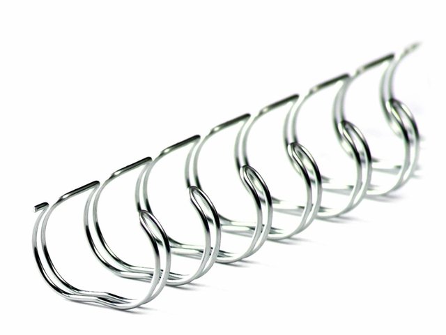 Anillos espirales metalicos Plata D11mm ( 7/16" ) x 4 unidades Renz