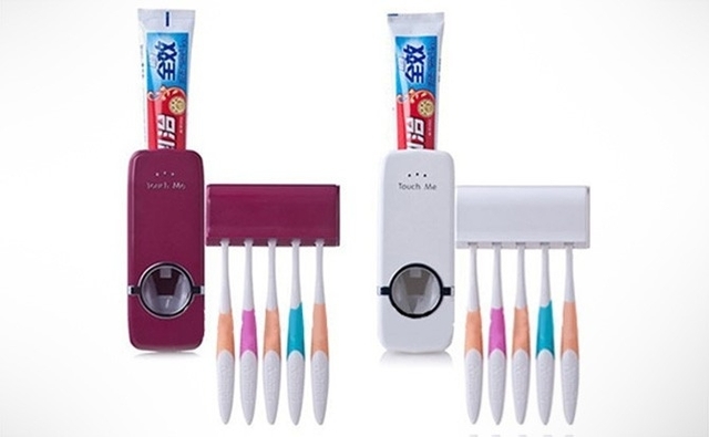dispenser de pasta de diente con porta
