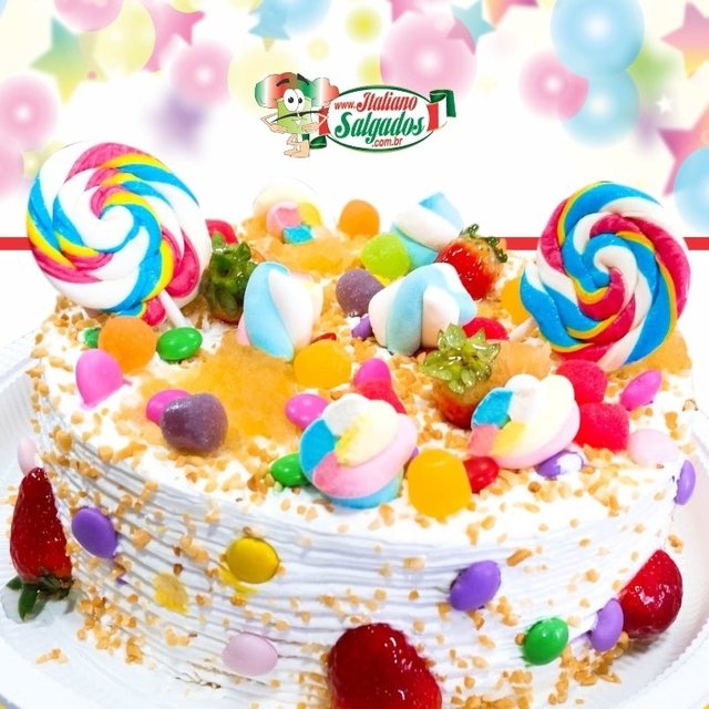 desenho animado bolo delícias, colorida pastel alegria para festas