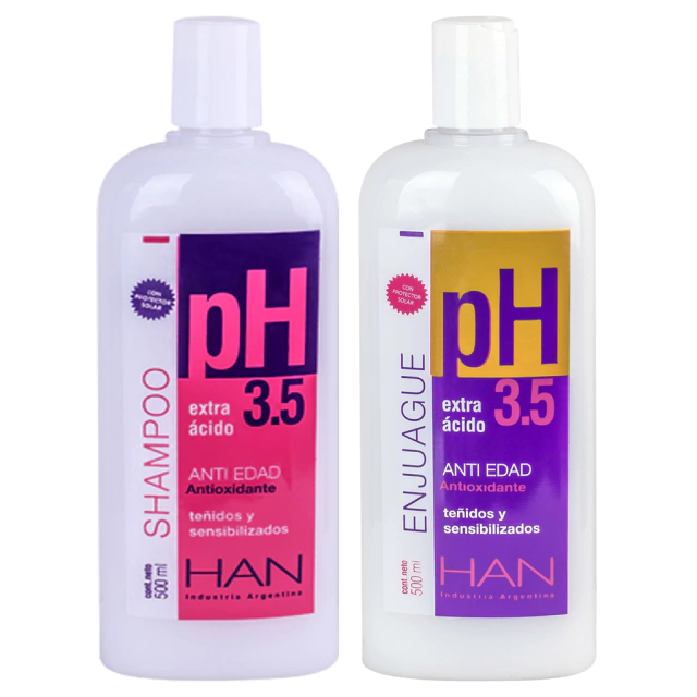 Han Combo Extra Acido PH 3.5 Shampoo x500ml + Acondicionador x500ml