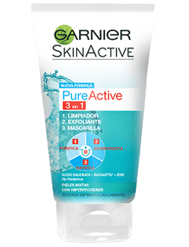 Garnier Pure Active Imperfecciones y Piel Grasa Gel 3 en 150 ml