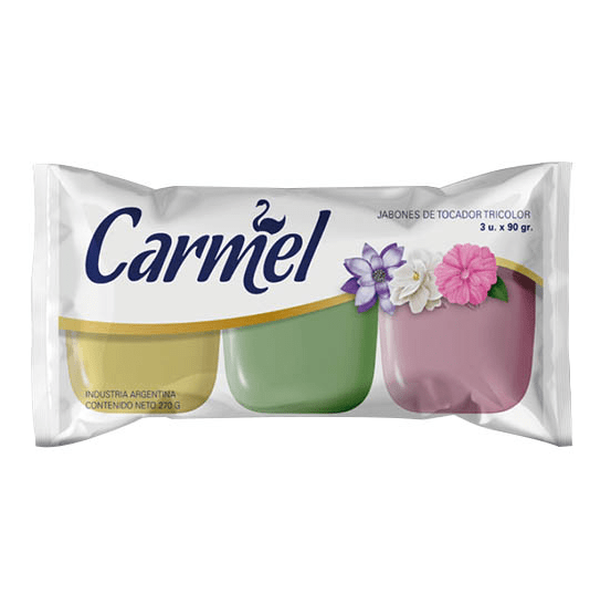 Jabón tocador Carmel 3 un. x 90 grs.