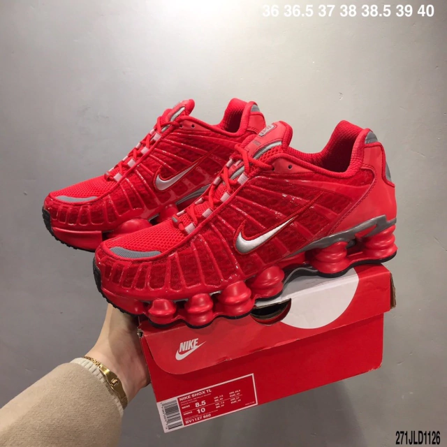 red nike shox tl