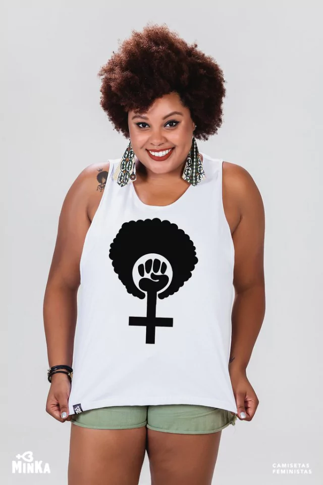 Camiseta Feminismo Black Power - MinKa Camisetas