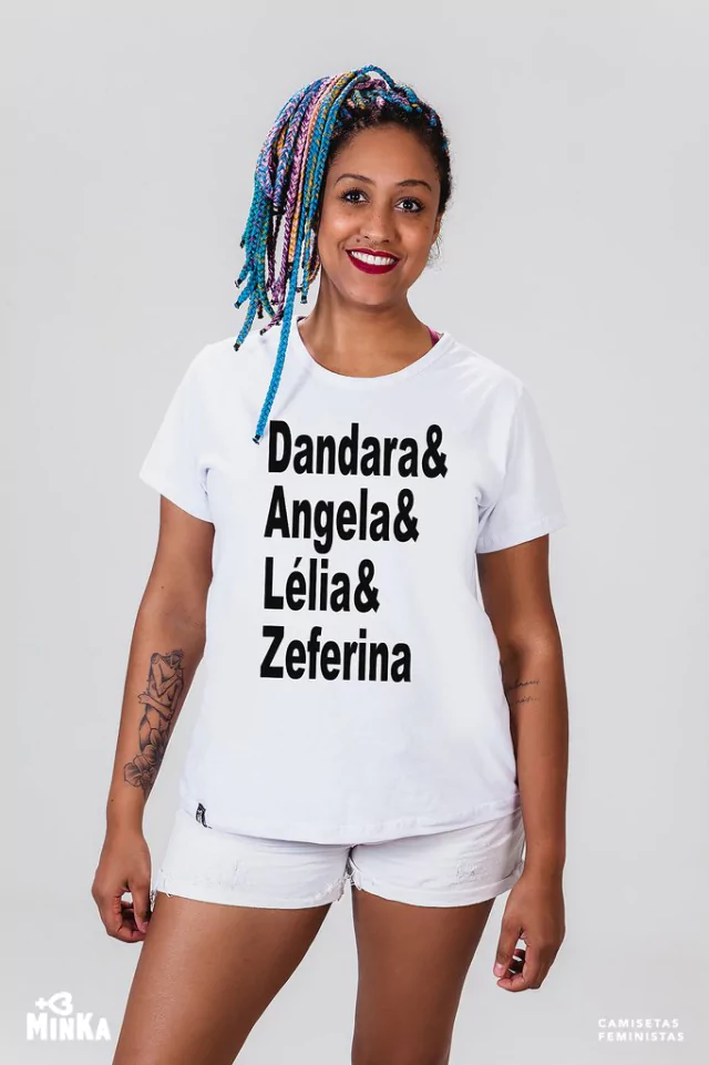 Camiseta Mulheres da Luta Negra - MinKa Camisetas