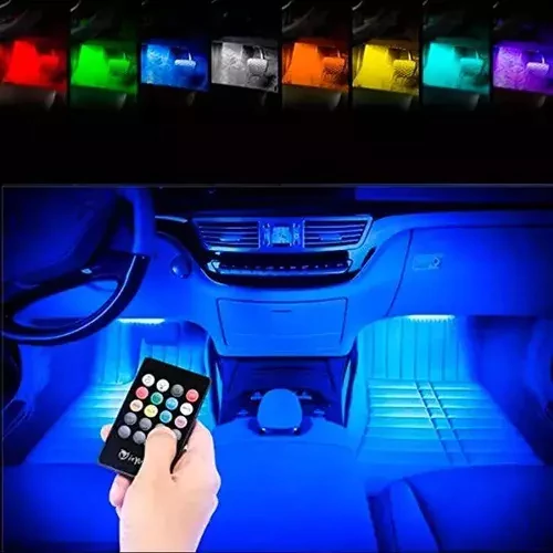 Kit Tira De LED RGB Para Auto Audiorítmica 4X12 Interior CR5050L
