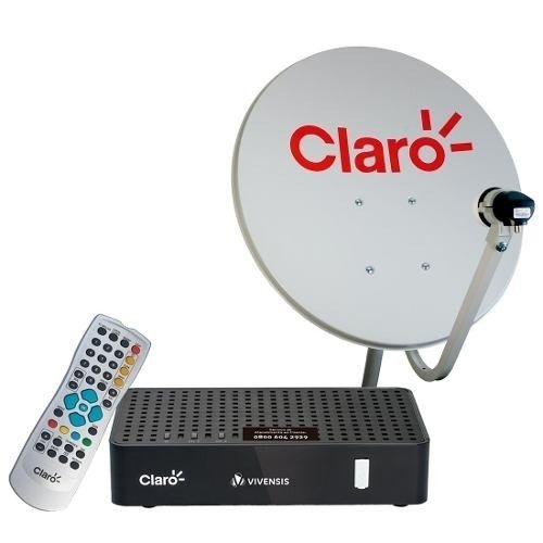 Kit De Antena Parabolica 60cm + Receptor Digital Claro Tv