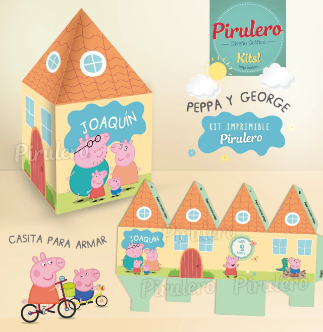 Caja Imprimible Peppa Pig Y George - Pirulero