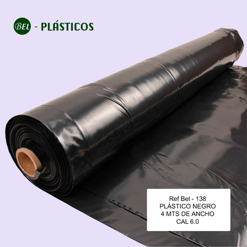 ROLLO DE PLÁSTICO NEGRO 6 METROS DE ANCHO CALIBRE 6 0 Ref Bel 116A