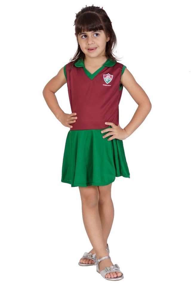 Vestido Polo Grená Fluminense Infantil