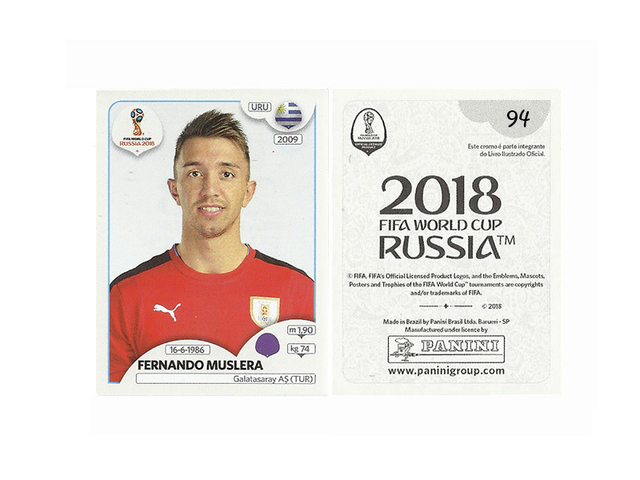 FIGURINHA COPA FIFA 2018 URUGUAY FERNANDO MUSLERA Nº 94