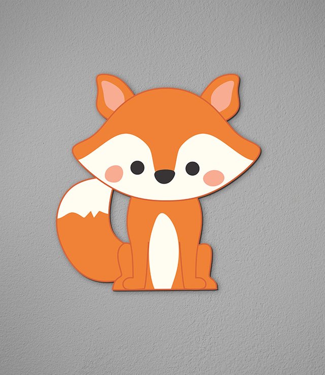 adesivo de parede raposas coquinhos e folhas miniaturas
