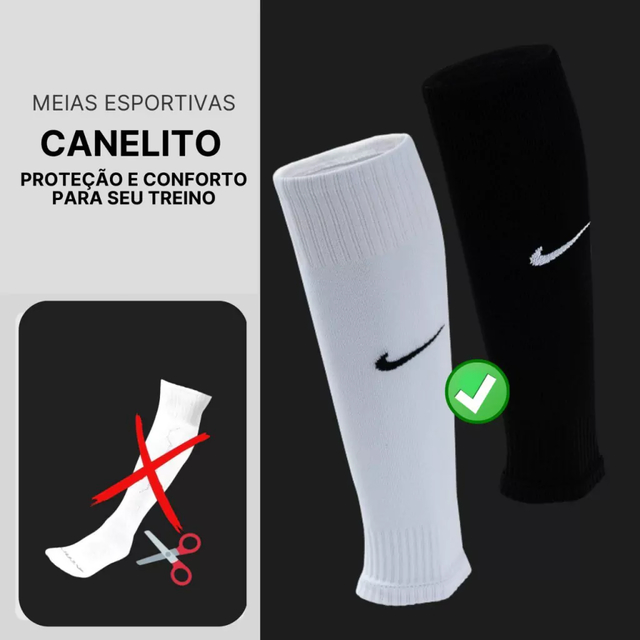 Canelito de Compressão Térmica Nike Meia Cortada Corrida Futebol
