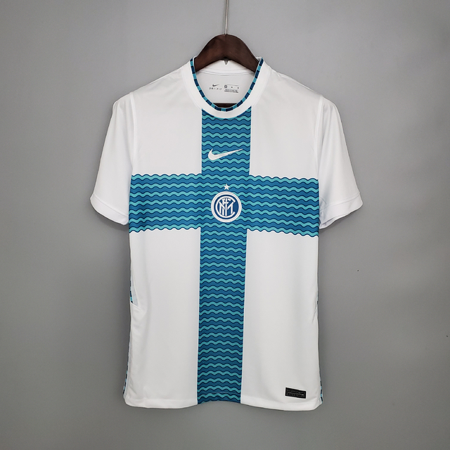 Camisa Inter de milão 21/22 s/n° Torcedor Nike Masculina - Branco e azul