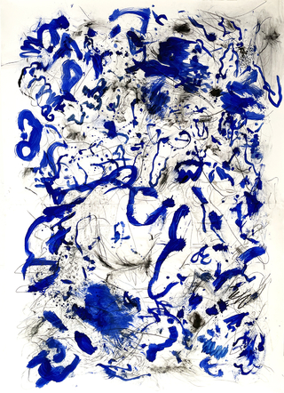 Sergio Bosco. Azul, 150 x 100 cm