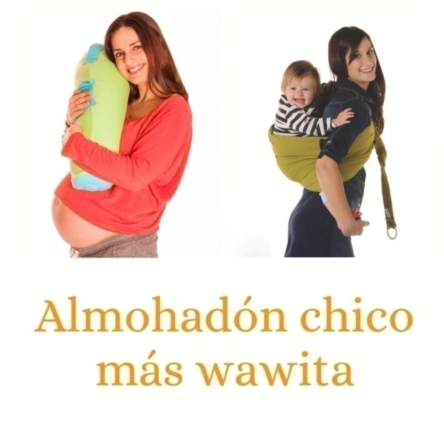 ALMOHADÓN CHICO + wawita portabebé de Calidad Observada color sorpresa