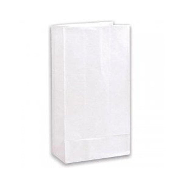 Bolsas de papel blanco sin manija N3 12x24cm