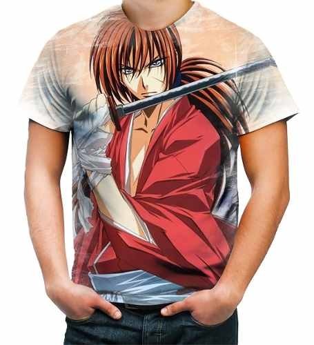 Camiseta Camisa Personalizada Samurai X Anime Geek Desenho 2