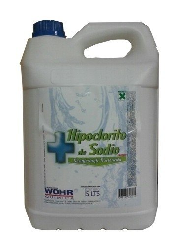 Cloro (hipoclorito de sodio grs./litro) RINDE 15 LTS. DE AGUA LAVANDINA