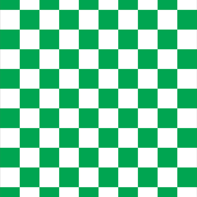 Tapete quadrado de padrão xadrez verde e branco - TenStickers