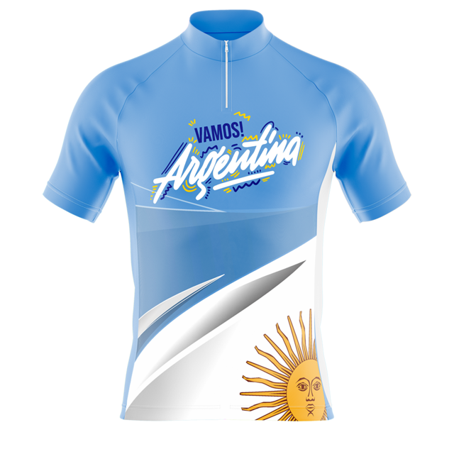 Remera de Ciclismo manga rangla Vamos Argentina