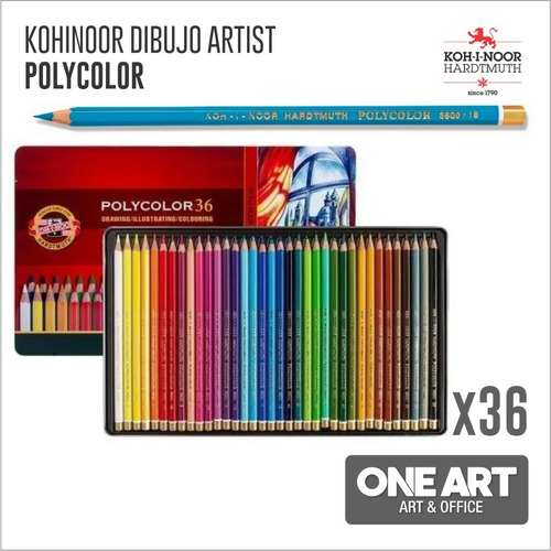 Lapices Dibujo Profesional Kohinoor Polycolor 3825 X 36 Lata