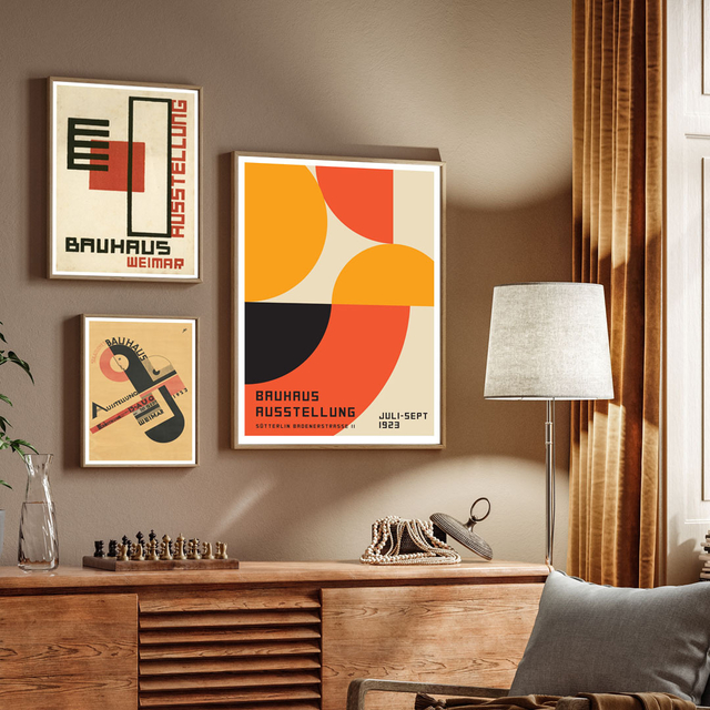 Set de 3 Cuadros Bauhaus 2 - Oz Cuadros Decorativos