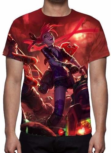 Camiseta League Of Legends - Jinx Caça-zumbis