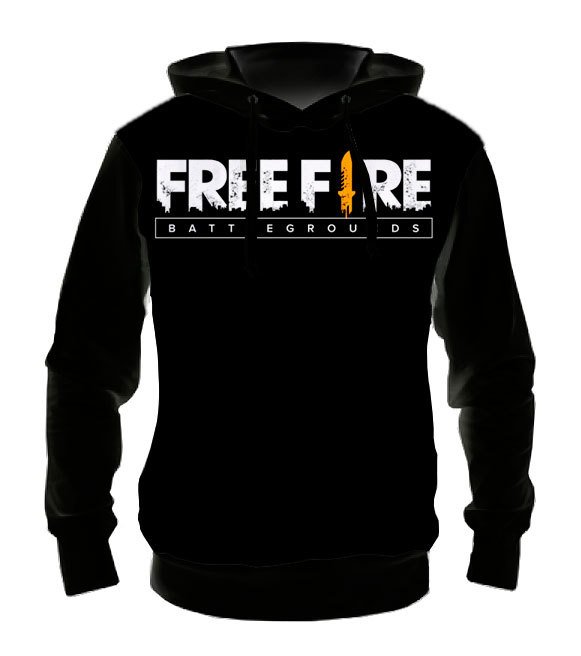 Blusa Moletom com Capuz Game Free Fire Logo - Casaco de Frio