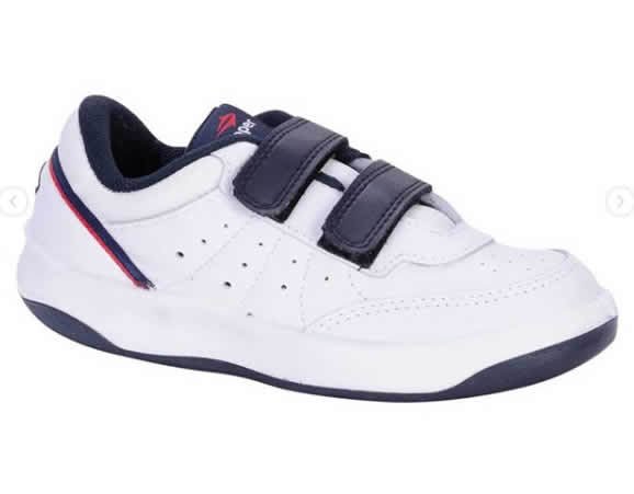 Zapatilla TOPPER Velcro Cuero Vacuno Blanco-Azul