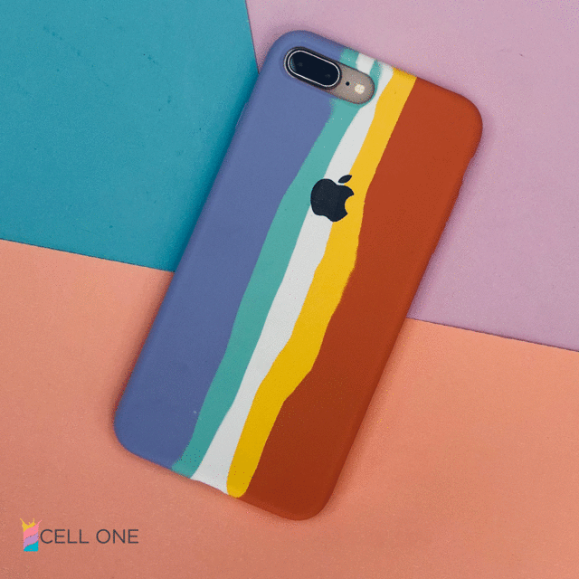iPhone 7 Plus Rainbow Silicone Case, Multi - Color