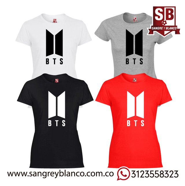 Camiseta BTS - Comprar en Sangre y Blanco