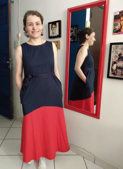 vestido 2 cores longo - Comprar em atelier lp