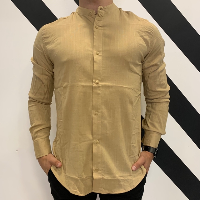 Camisa Cuello Mao - Buy in HIGHER