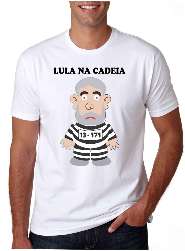 CAMISETA LULA PRESIDIÁRIO - Clube da Camiseta