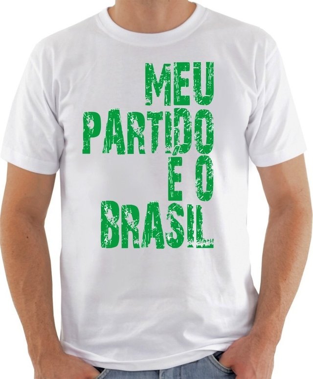 CAMISETA MEU PARTIDO E O BRASIL - Clube da Camiseta