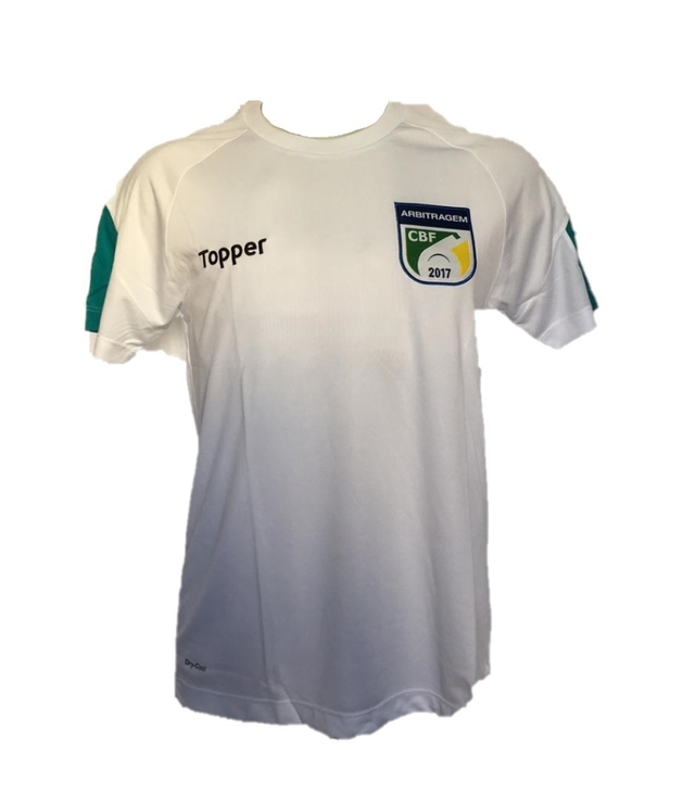 Camisa Aquecimento Arbitragem Futebol CBF Topper Branca - 4200459-001