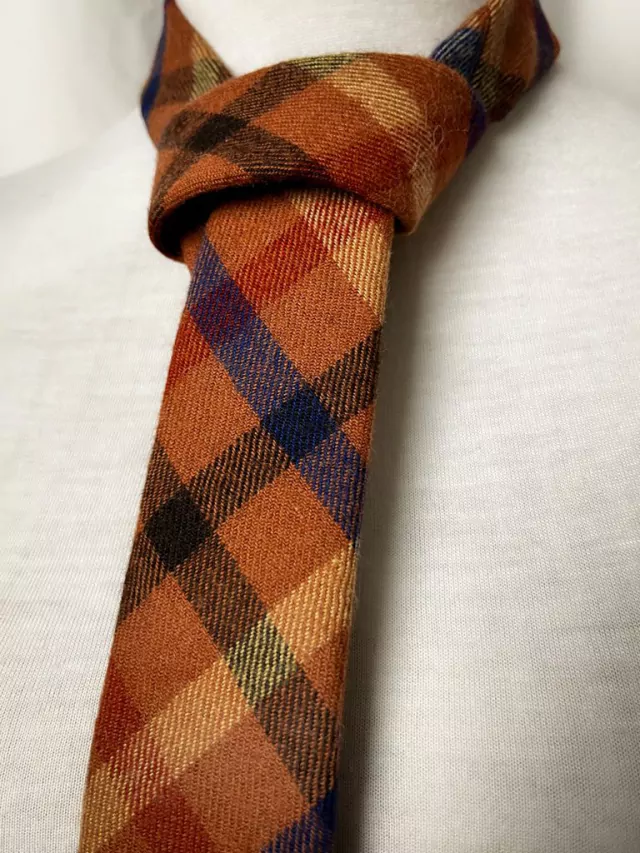 Corbata escocesa naranja - Comprar en La Vintageria