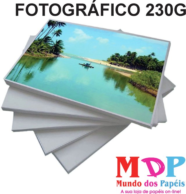 Papel Fotográfico 230G A4 20 fls - Mundo dos Papéis