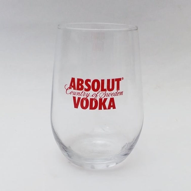 vaso de trago Absolut Vodka rojo - Erre objetos+deco