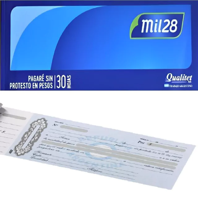 TALONARIO DE PAGARE SIN PROTESTO X