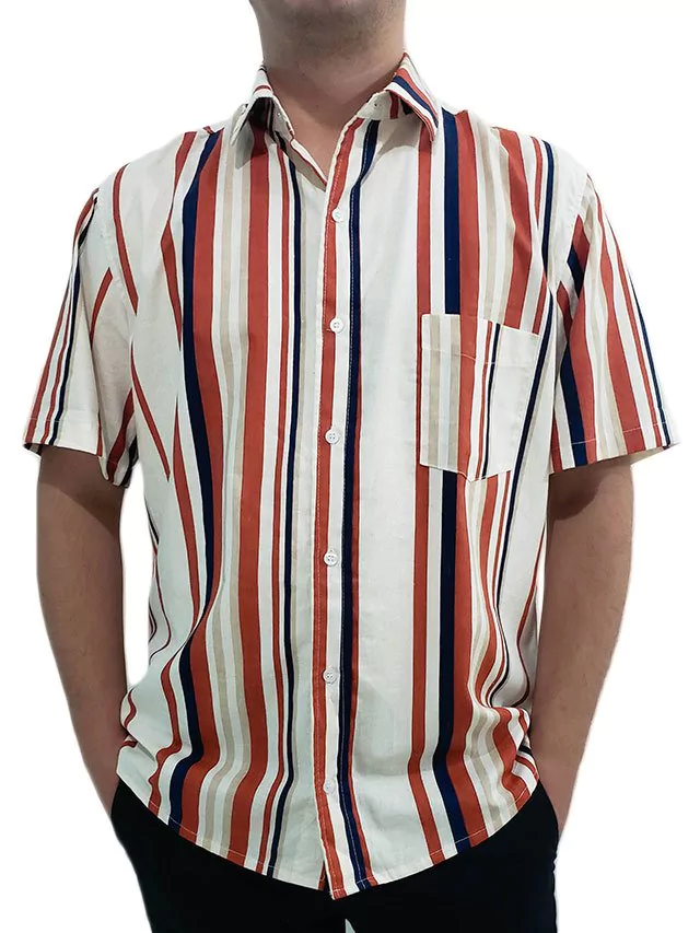 Camisa Listrada Vertical Masculina - Phiphi Camisaria