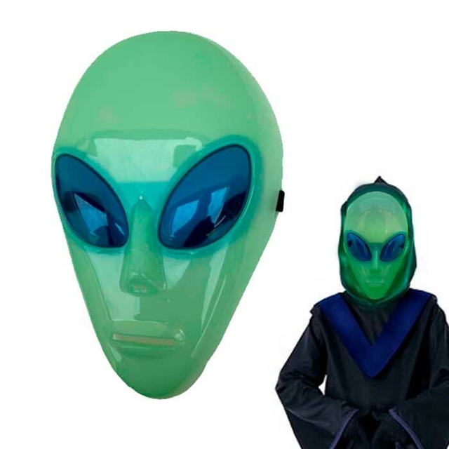 Máscara de Helloween E.T. Alien Brilha no Escuro